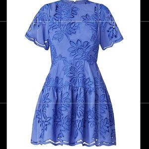 NWT Shoshanna "Petra" tiered mini dress with eyelet embroidery